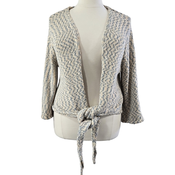 Soft Surroundings NWT Beausoleil Open Front Tie Cardigan Beachy Boho Coastal - Picture 1 of 10